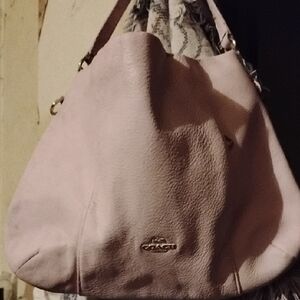Coach Light Pink Leather Shoulder Bag